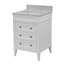 Ensemble de meuble-lavabo simple 24 po avec armoire blanche et comptoir en marbre de Carrare Francfort-745017081-762033612