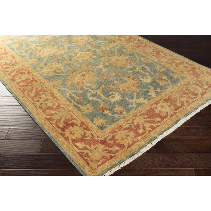 Weslaco Wool Oriental Indoor Rug, Rectangle 5'6" x 8'6"