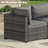 Outdoor 7-Piece Modular Rattan Patio Conversation Set with Cushions - Light Gray/Light Gray-106406740