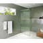 Aurora 34 in. x 78 in. Fully Frameless Fluted Radius Single Fixed Shower Panel-17217072-17217077