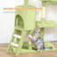 Tour pour arbre à chat 53 "avec condo, grand centre d'activités pour chaton, vert-1455728427