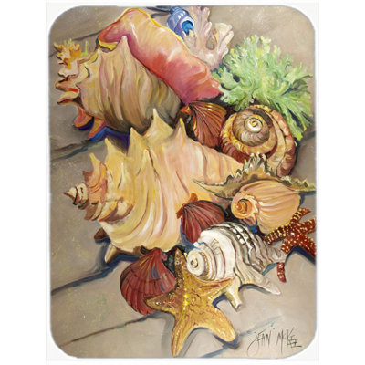 Caroline's Treasures Shells Glass Cutting Board