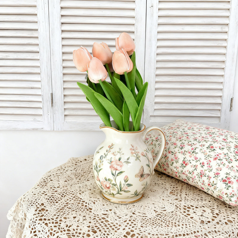 10 pièces de fleurs artificielles tulipe rose clair, fleurs artificielles, printemps, fête des mères, cadeaux de la Saint-Valentin de Pâques, cuisine à domicile, décorations de table de mariage