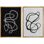 Line - Ensemble de 2 reproductions encadrées sur toile-98109190-98109189