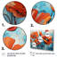 Orange et bleu «Poppy Meadow» - art mural coquelicots-1294506531-1294506534