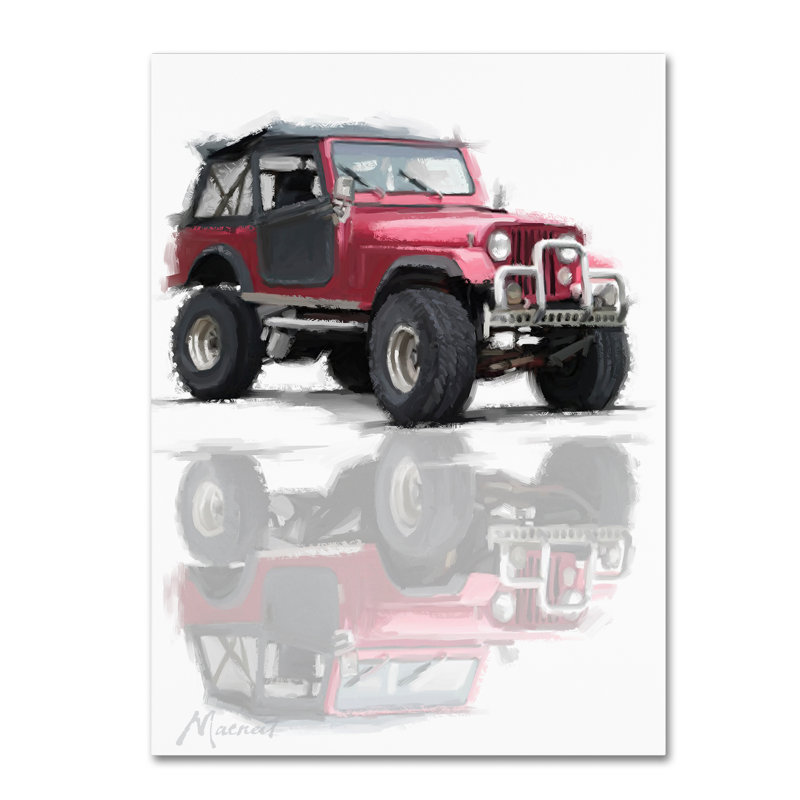 Armand «Jeep», reproduction sur toile, H 19 po x l 14 po x P 2 po