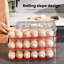 Automatic Rolling Egg Organizer Storage Box BPA-Free Non-Slip Design Easy to Clean Transparent Stack