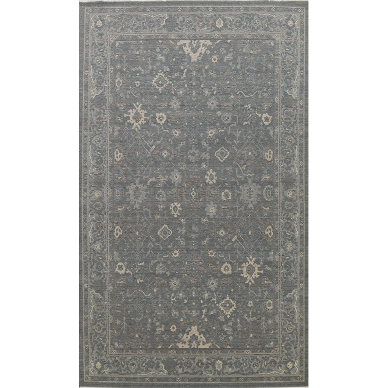 Tapis oriental en laine gris