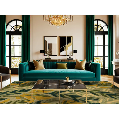  Tapis lavable vert légumes moutarde