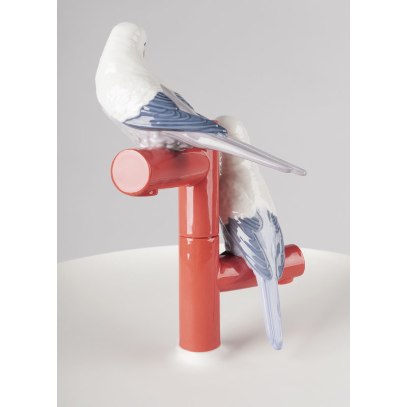 The Parrot Party Pedestal End Table