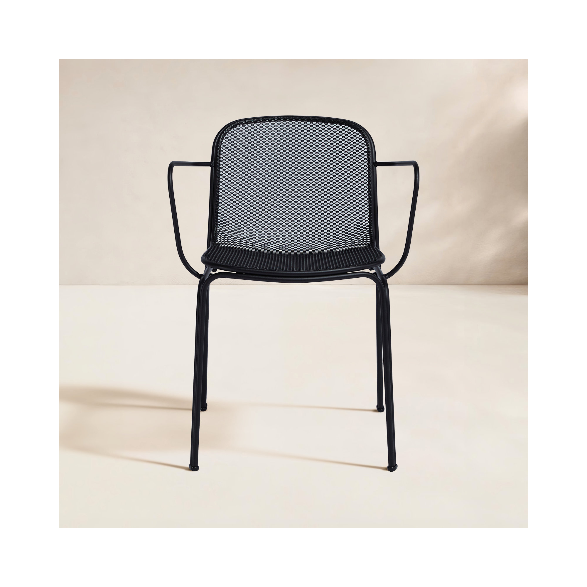 Villa Patio Dining Armchair, Black