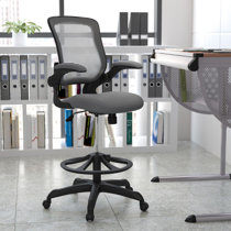 Ergonomic Mesh Drafting Chair - Serena Adjustable, Breathable Mesh, Lumbar  Support, Ergonomic and Height Adjustable Flip-Top Office Chair with Foot  Ring for Maximum Comfort and Productivity - White 