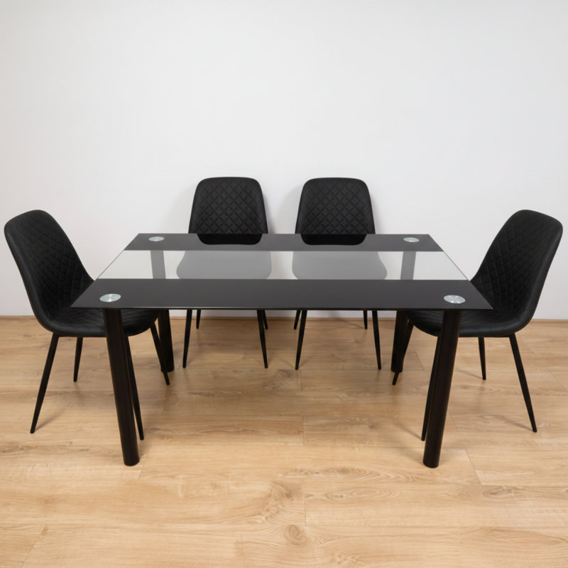 4 - Person Dining Set, Black