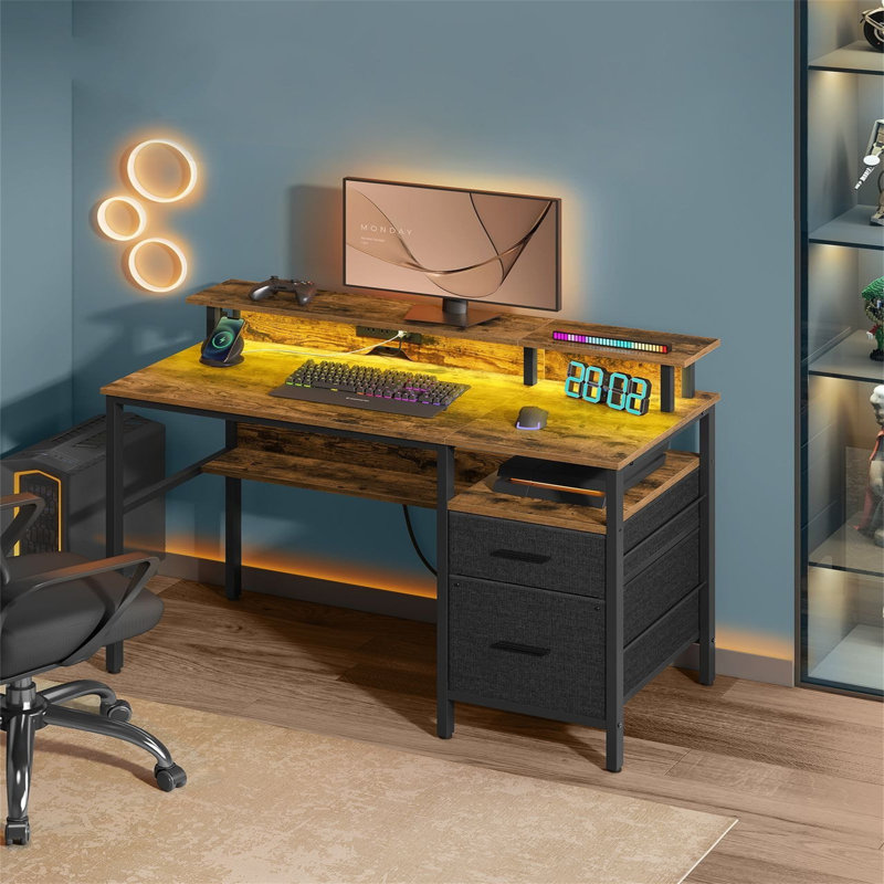 Metal Base Computer Desk