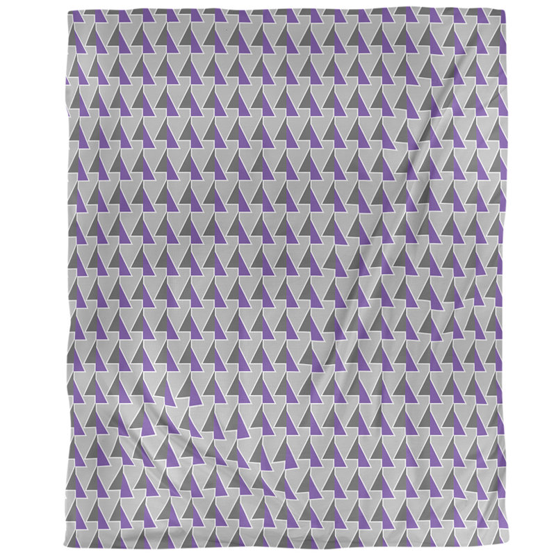 Housse de couette simple à motif de flèches changeées, Housse de couette pour lit simple, Polyester brossé, Violet