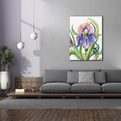 Toile épique Graffiti «Wild Iris» par Kristy riz, 40 po x 54 po