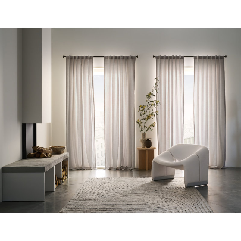 Sunbrella® Delaney Light Filtering Curtain, 50" W x 84" L, Mushroom