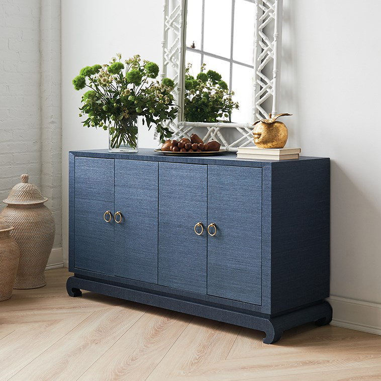 Meredith Sideboard, Navy Blue, 30"H x 53.3"W x 18"D