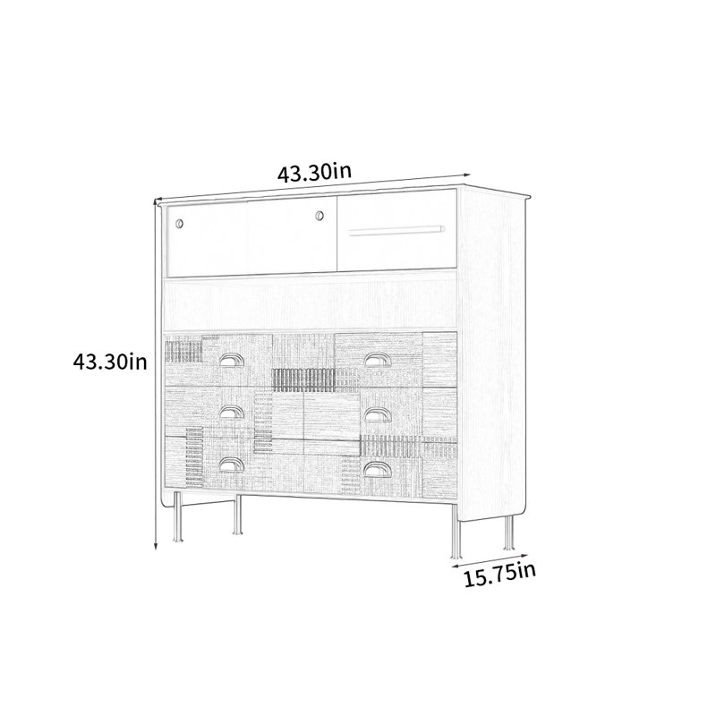 Armoire à tiroirs de rangement murale