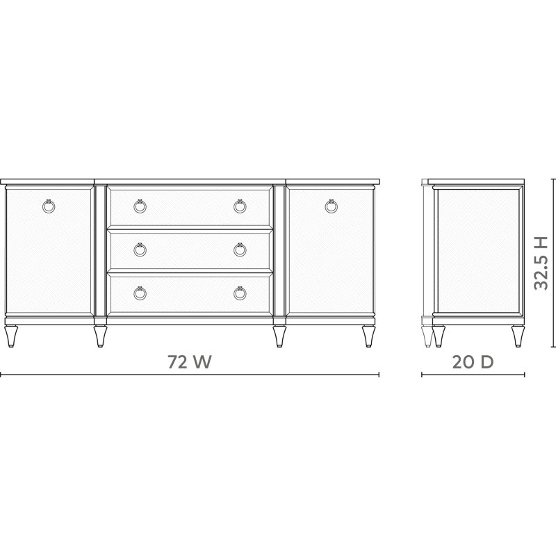 Fairfax 72'' W Sideboard