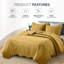Ensemble de couvre-lit embossé à motif floral élégant avec taies décoratives - literie légère matelassée, lavable à la machine-116864840-116864837
