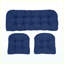Ensemble de 3 coussins de chaise d'extérieur en osier - 4 pouces de coussins de patio imperméables, épais, antidérapants et capitonnés-2106390349
