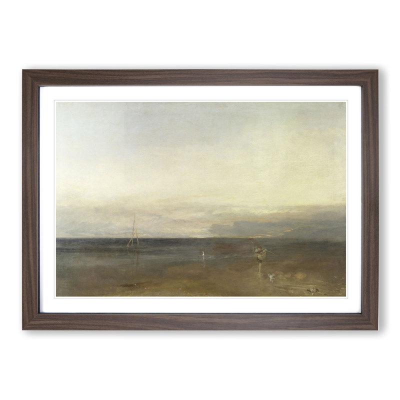 The Evening Star by Joseph Mallord William Turner - Picture Frame Painting, Walnut, 36cm H x 48cm W x 2cm D