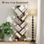 HOMCOM Tree Bookshelf Industrial Bookcase Steel Frame-94521723-78942925