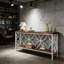 Table basse élégante, canapé de style nordique, console à 2 niveaux