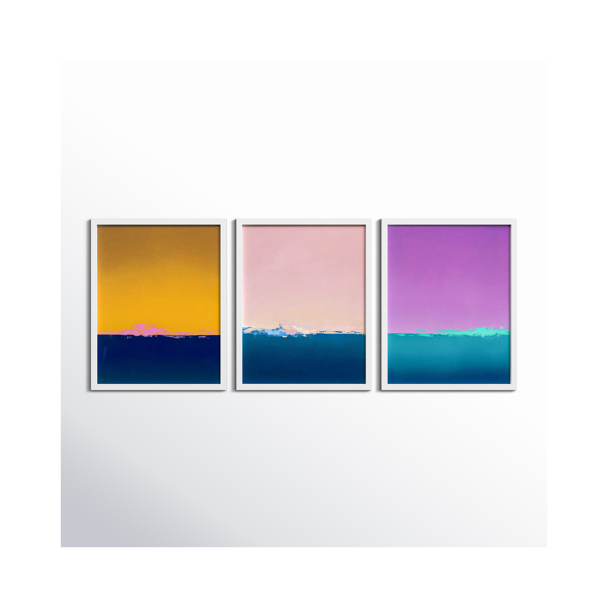 Horizon by Lee Lessem, White, 50" H x 40" W x 1.25" D