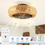 Ventilateur de corde rétro 20 "avec télécommande et ventilateur réglable à 6 vitesses pour salon, chambre à coucher, cuisine - AMPOULES NON INCLUSES
