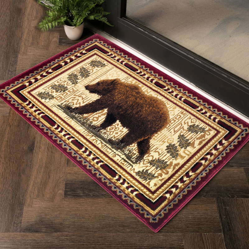 Tapis rouge en polypropylène 2 pi x 3 pi, teinture pour décoration d'intérieur X 3 po en polypropylène, élégance