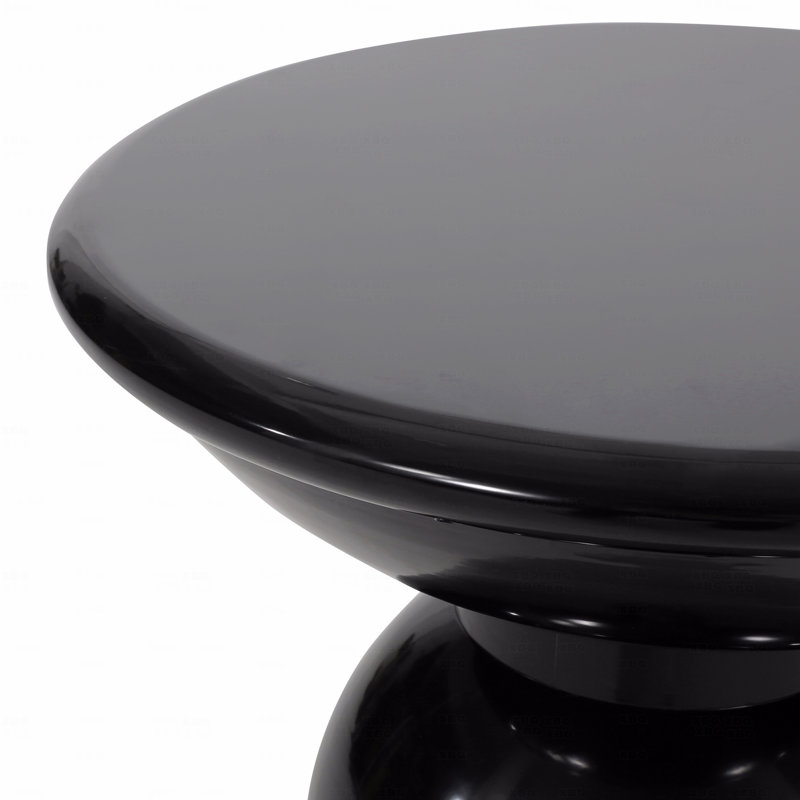 Tables d'appoint d'extérieur en fer avec design évasé, ensemble de 2, Noir