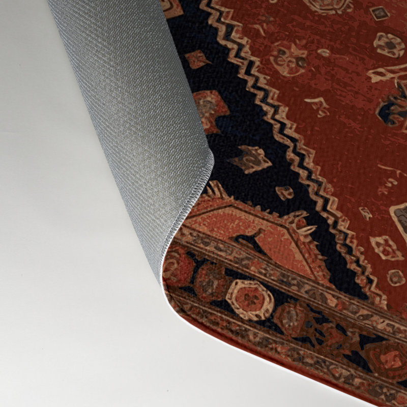 Tapis d'intérieur et d'extérieur brun Persian