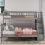 Lit superposé rustique avec rangement, fabrication en bois massif-123857015