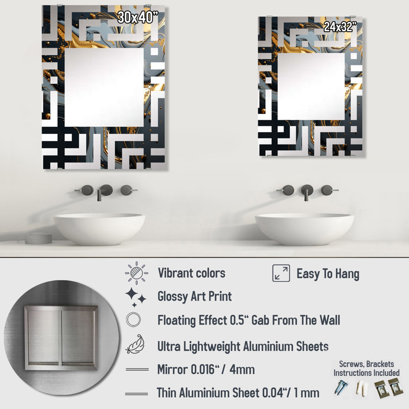 Adamczyk Rectangle Mirror, 32" x 24"