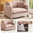 47.1" Single Sofa Chair Chenille Armchair Oversized Deep Seat Cloud Accent Chair With Pillows-921024928