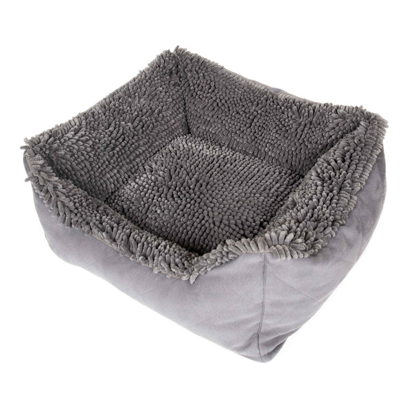 Polyester Pet Bed, 24" W x 26" D x 8" H, Cool Gray, Medium