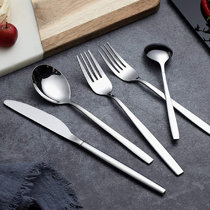 VeSteel 40-Piece Matte Black Silverware Set, Stainless Steel Flatware Set  Service for 8, Metal Cutlery Eating Utensils Tableware Includes