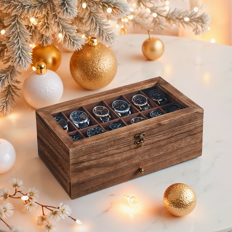 Sumbul Steel Watch Box +, Brown
