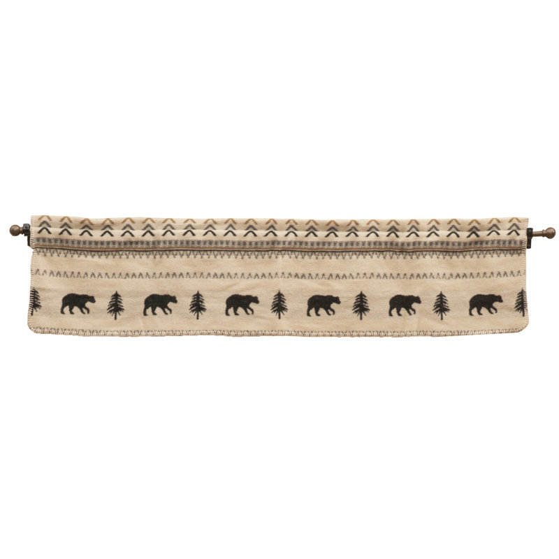 Wooded River Boulder - Valance - 60x14