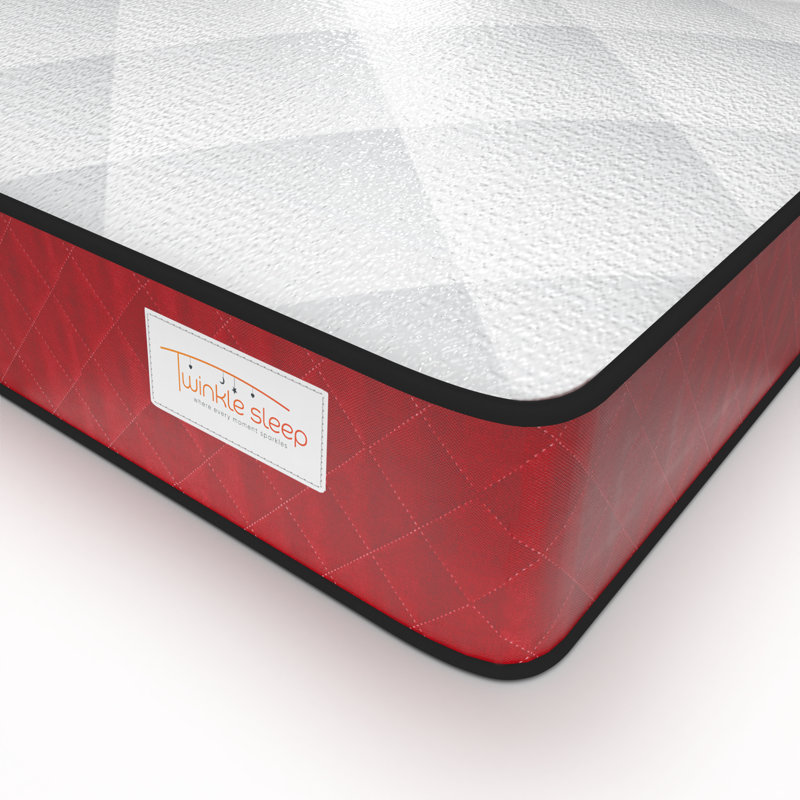 Twinkle Sleep Kids Coil Red Mattress, Medium-Firm with Durable Open Coil Core, Single (3')