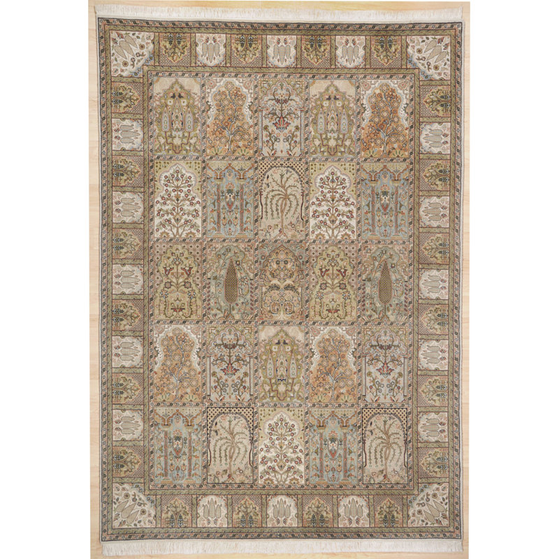 Haque Hand-Knotted Wool Brown Rug, Runner 70 x 140cm