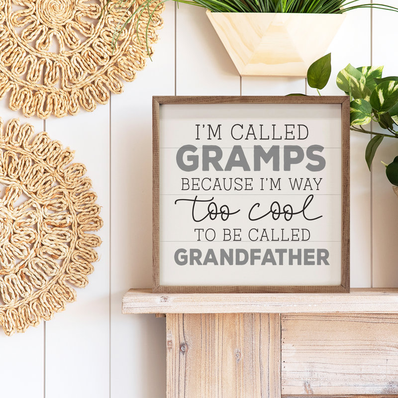 I'm Called Gramps - blanc, L 16 po x H 16 po