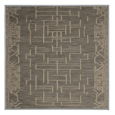 Machine Washable Art Deco Gray Area Rug