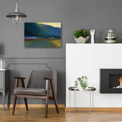 Art mural en verre Winston Porter «River Road» par Carol Strock Wasson