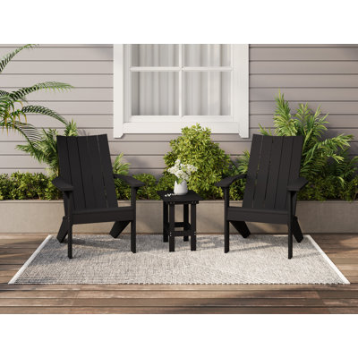 Crystal Harbor Modern Stationary Adirondack Chair – Sleek Recycled HDPE Outdoor Muskoka Chair
