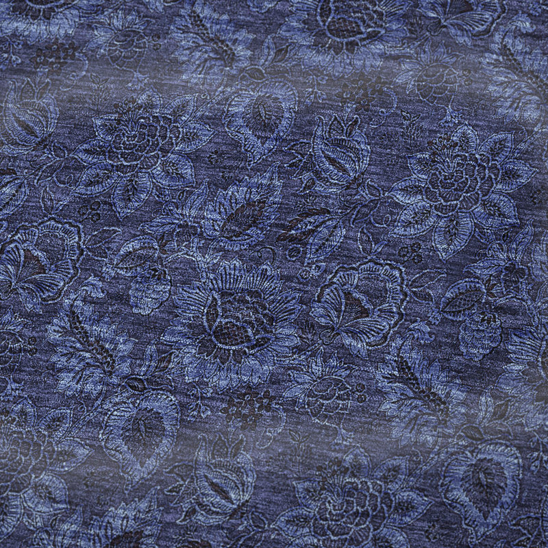 Jeté floral Sherpa ASB661 Addison, Marine