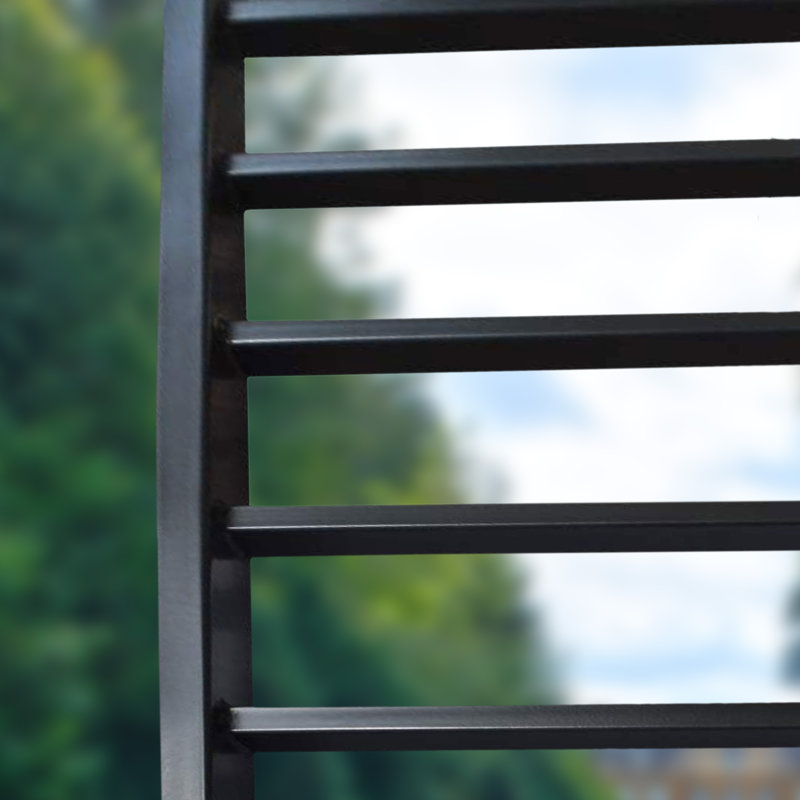 Milan Style Black Powder-Coated Steel Pedestrian Gate
