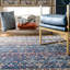 Tapis géométrique bleu / ivoire Pazug-1661810059